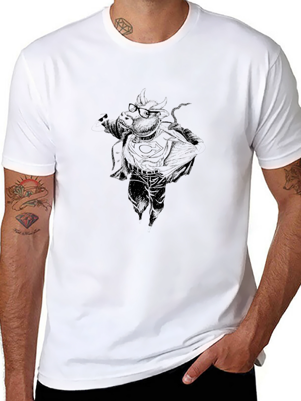Black Graphic Tee - Unique Design