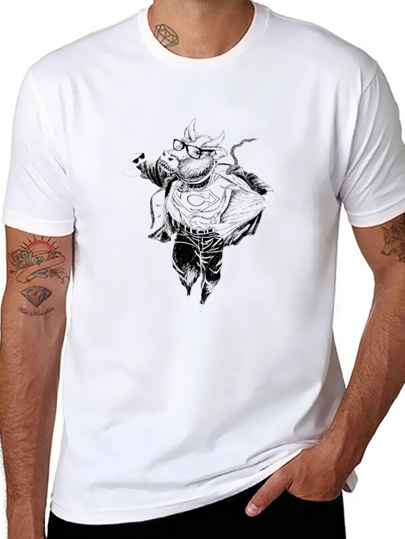 Black Graphic Tee - Unique Design
