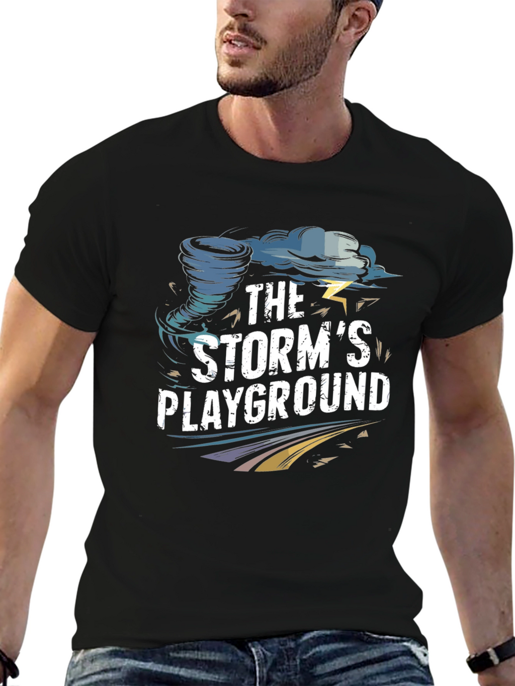 Storms Playground Black Graphic Tee