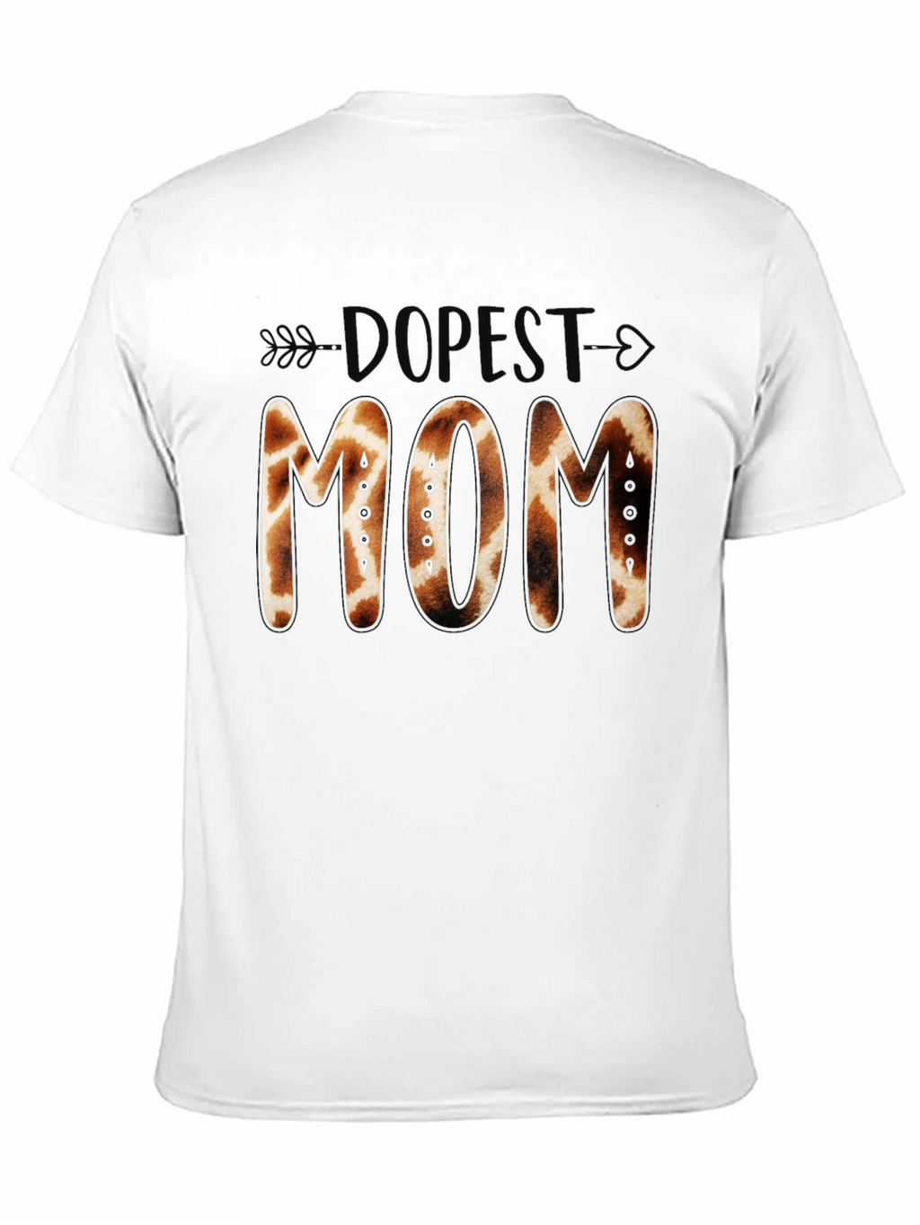 Dopest Mom Giraffe Print Graphic Tee