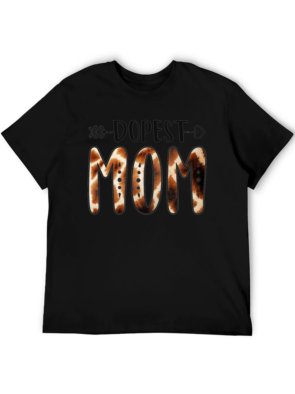 Dopest Mom Giraffe Print Graphic Tee