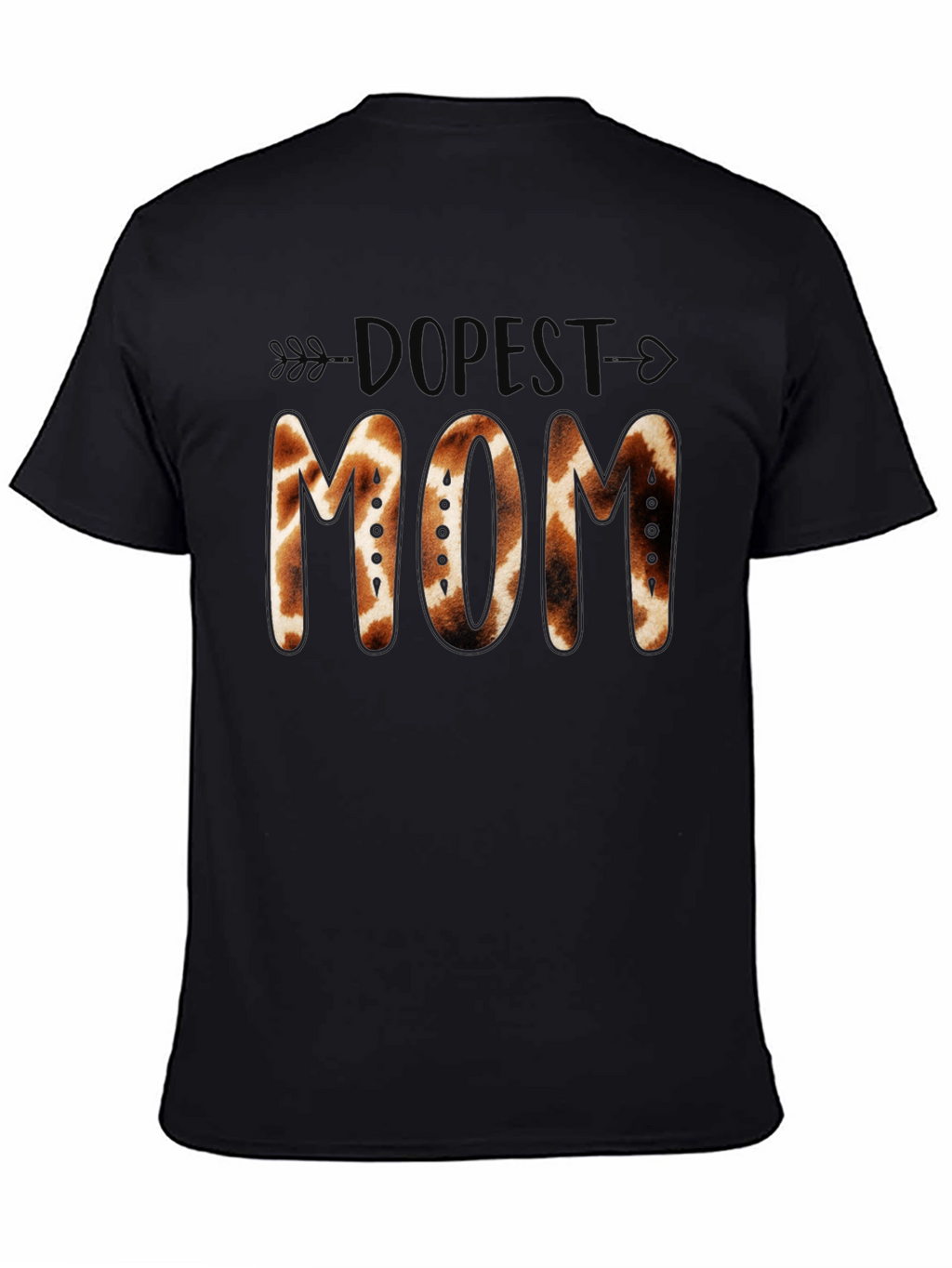 Dopest Mom Giraffe Print Graphic Tee
