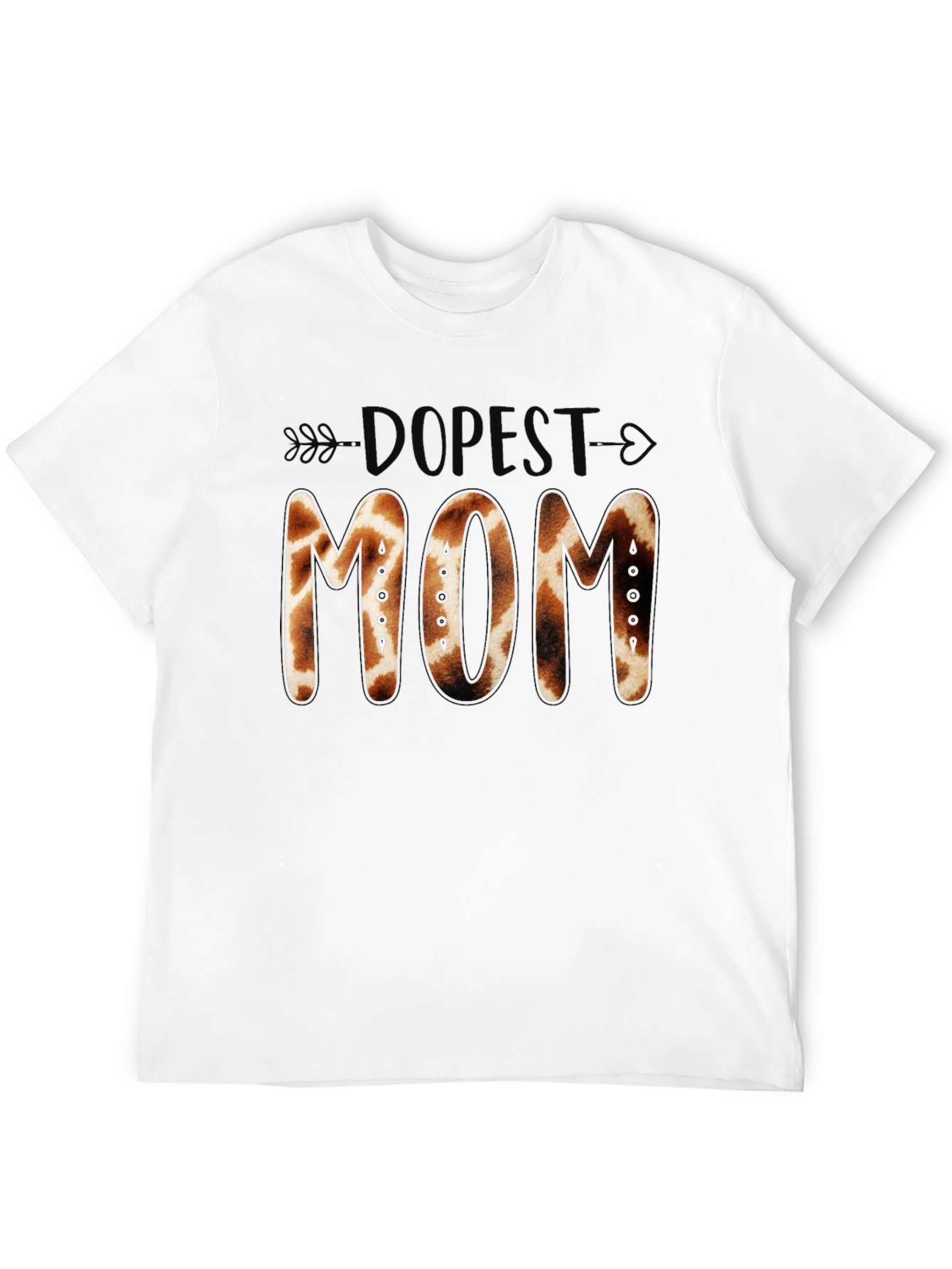 Dopest Mom Giraffe Print Graphic Tee