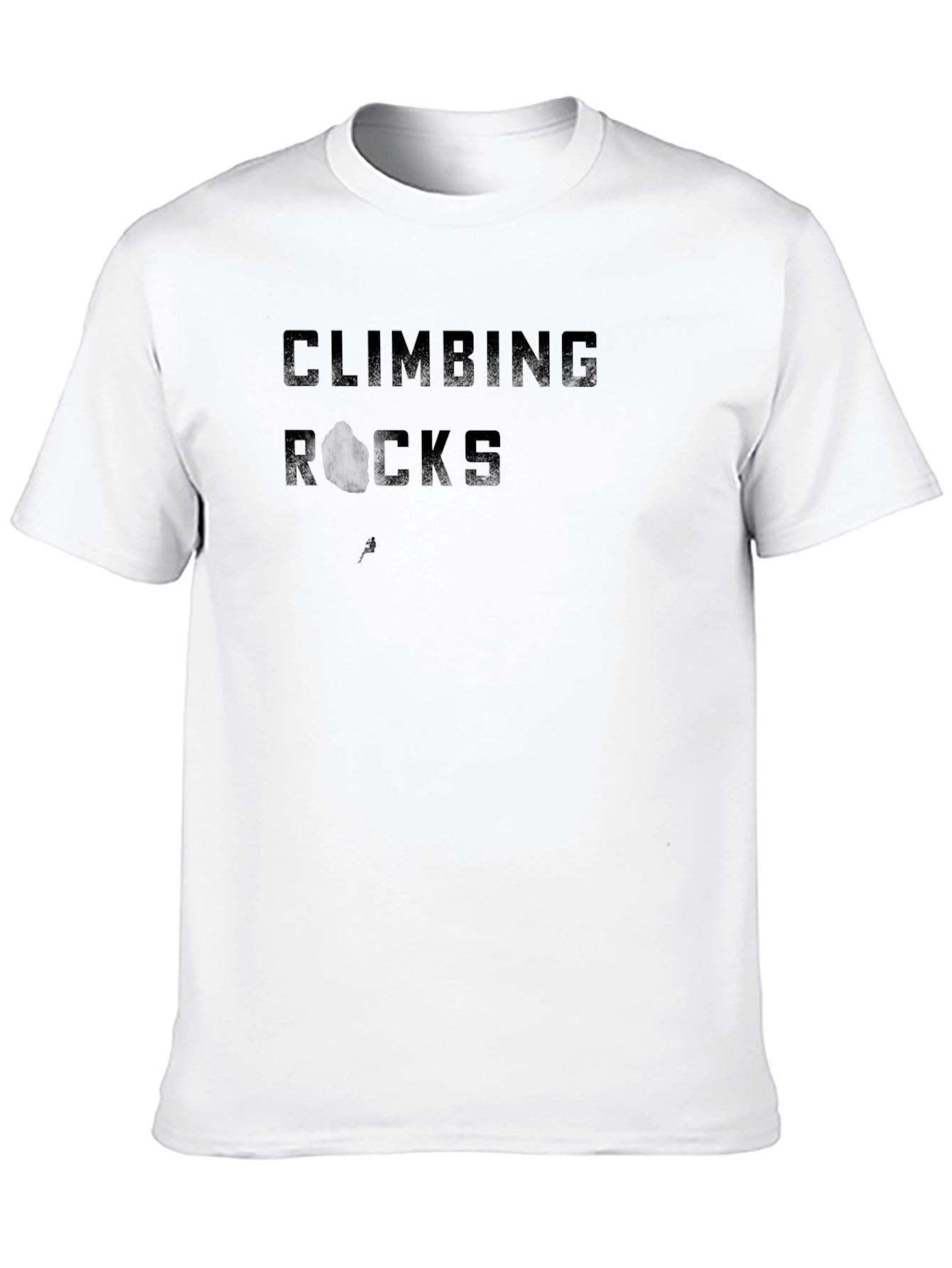 Climbing Rocks Black Graphic Tee - Adventure Style