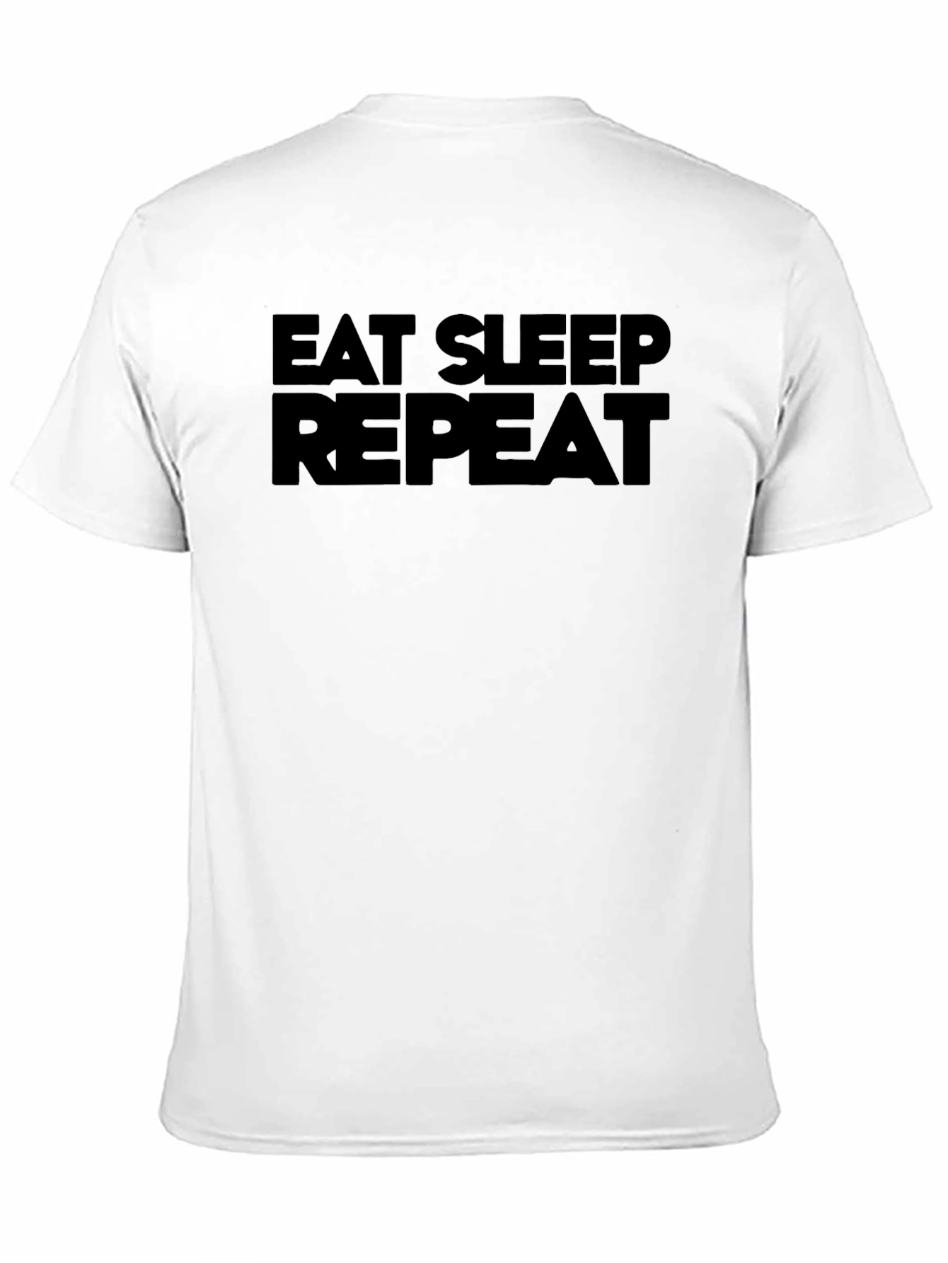 Eat Sleep Repeat Graphic T-Shirt - Black Casual Tee