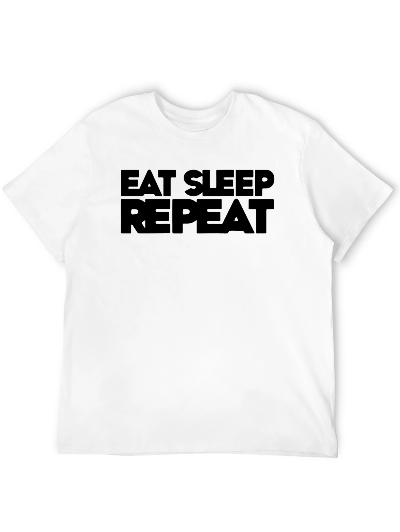Eat Sleep Repeat Graphic T-Shirt - Black Casual Tee