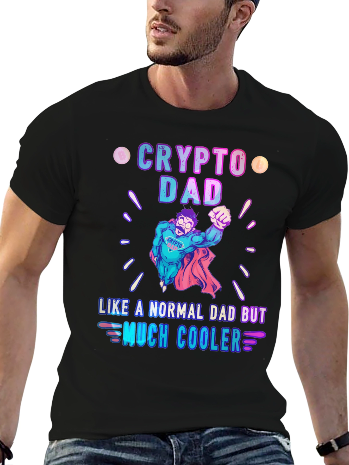 Crypto Dad T-Shirt - Cool Superhero Dad Tee