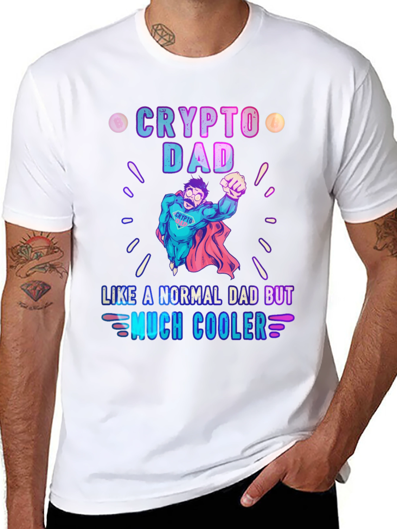 Crypto Dad T-Shirt - Cool Superhero Dad Tee