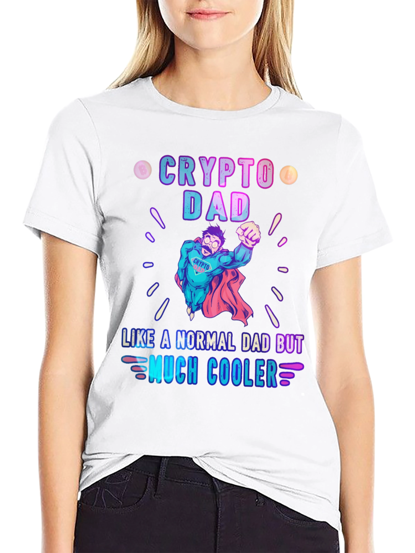 Crypto Dad T-Shirt - Cool Superhero Dad Tee