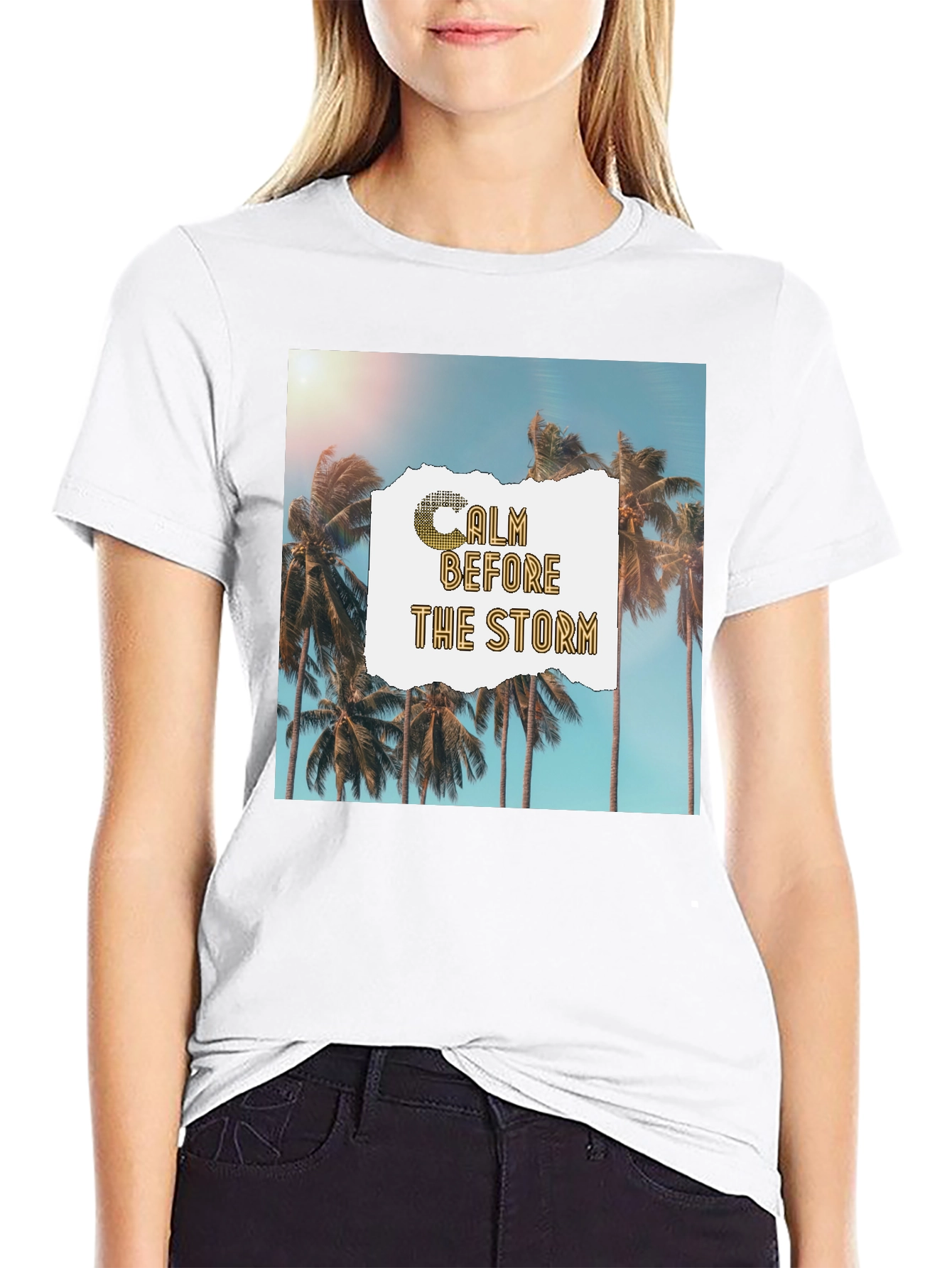 Calm Before The Storm Palm Graphic T-Shirt