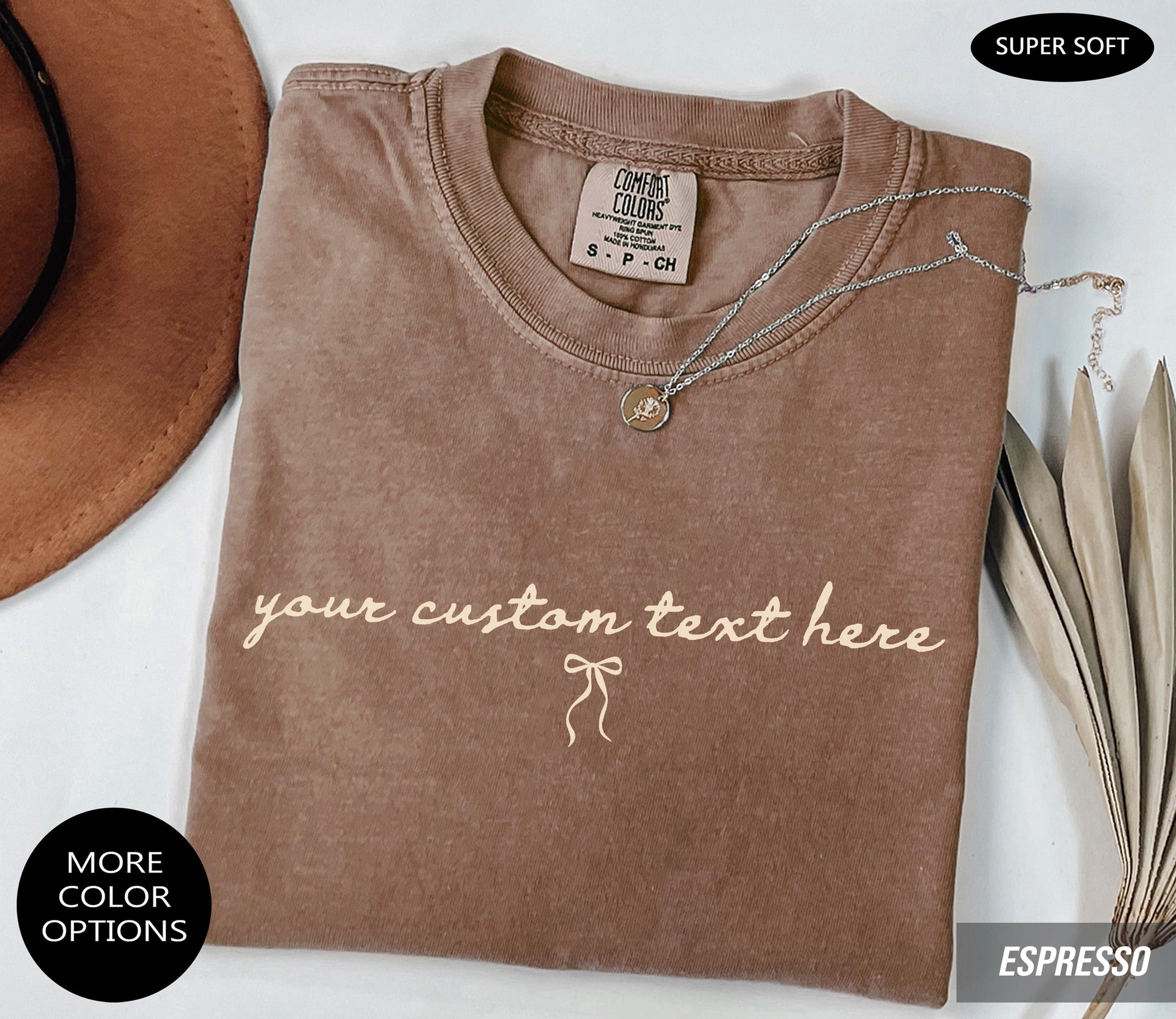 Comfort Colors® Custom Personalized Scriptive Text Shirt – Cute Coquette T-Shirt, Personalized Gift Tee
