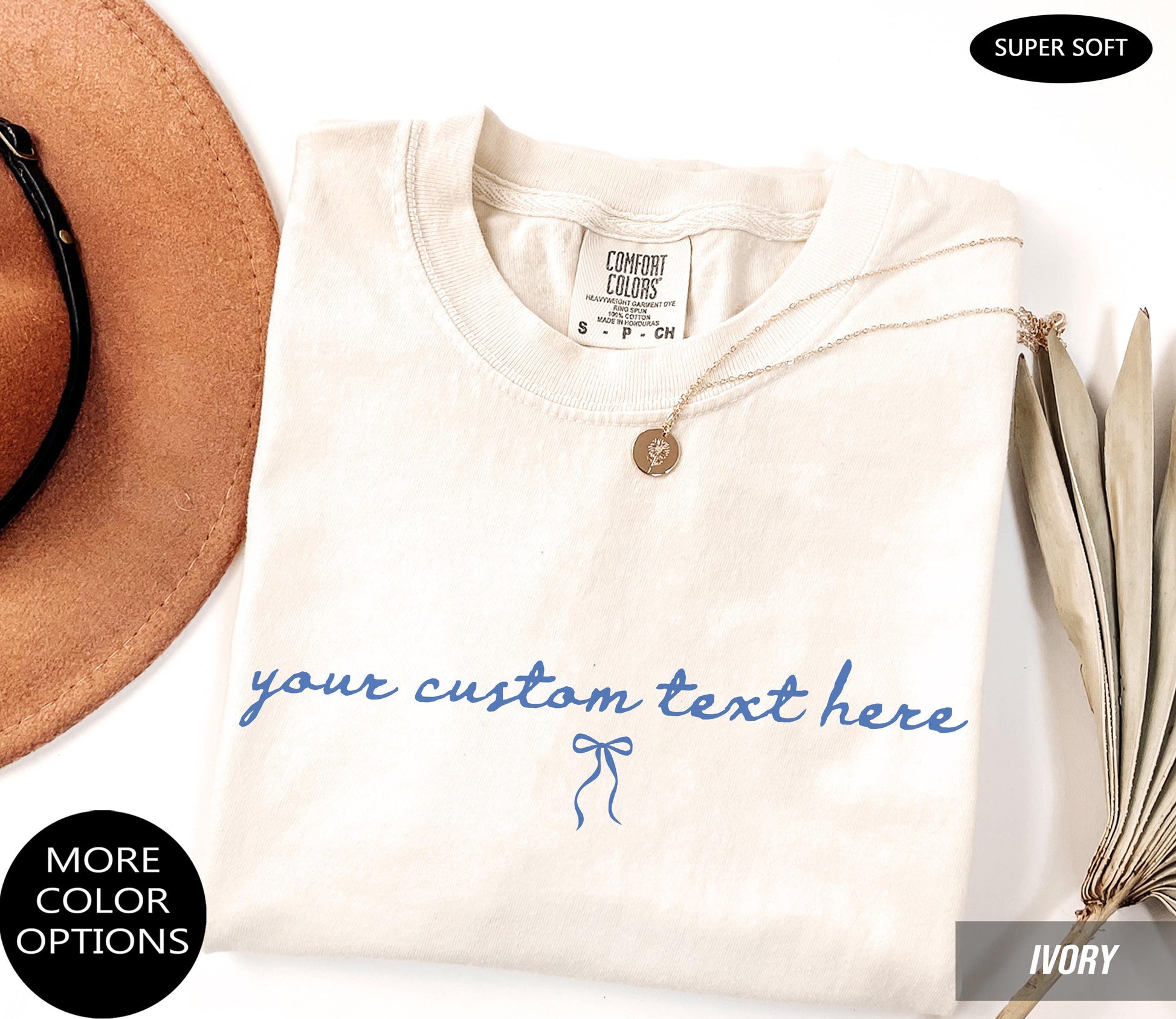 Comfort Colors® Custom Personalized Scriptive Text Shirt – Cute Coquette T-Shirt, Personalized Gift Tee