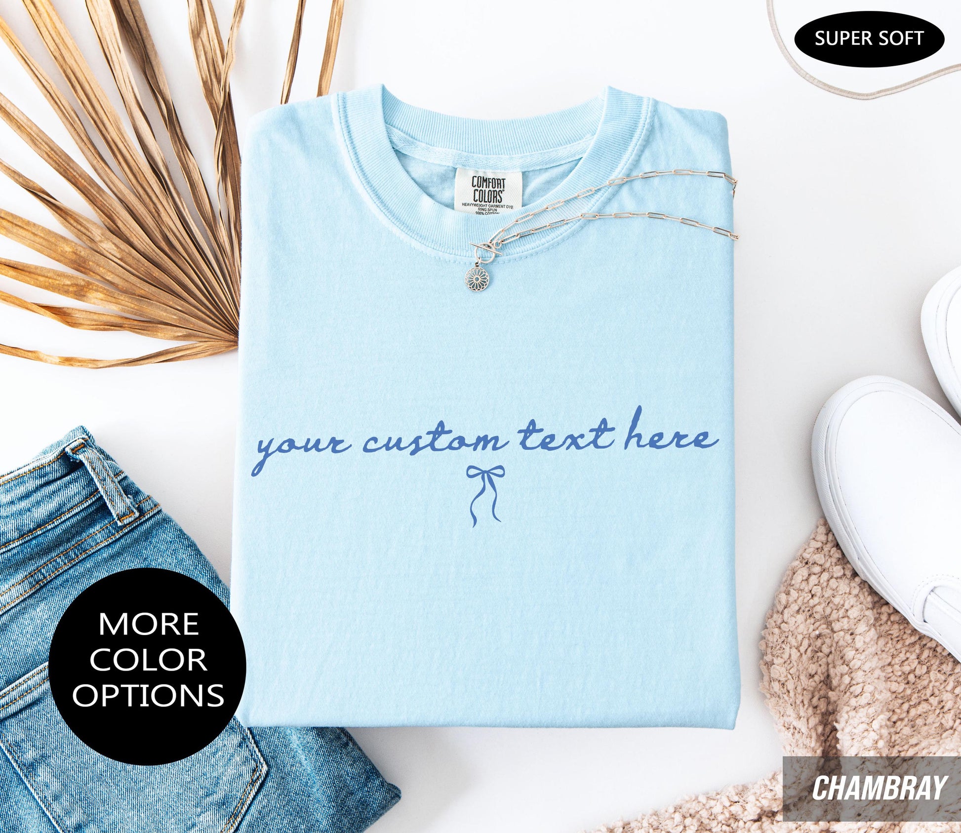 Comfort Colors® Custom Personalized Scriptive Text Shirt – Cute Coquette T-Shirt, Personalized Gift Tee