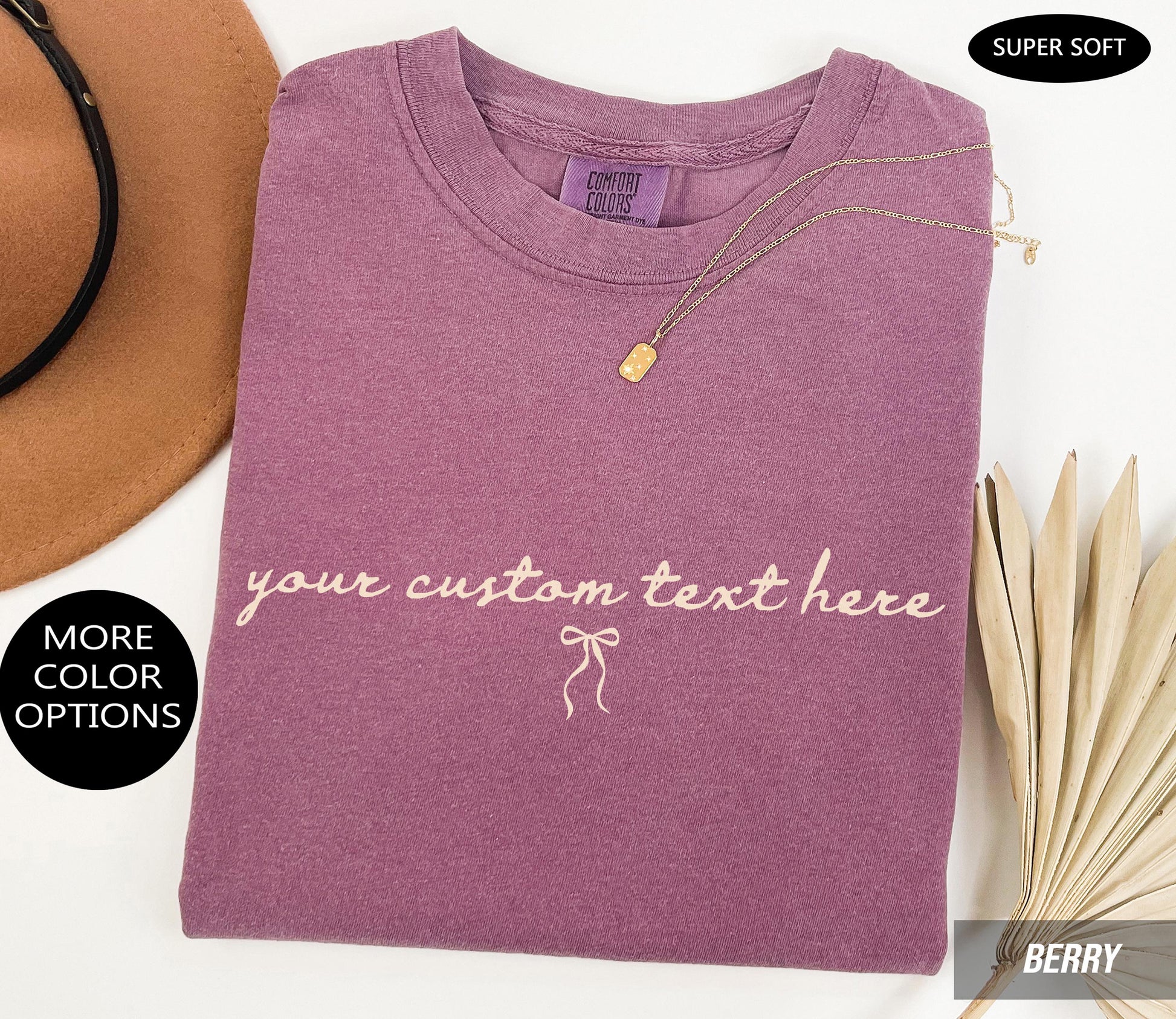 Comfort Colors® Custom Personalized Scriptive Text Shirt – Cute Coquette T-Shirt, Personalized Gift Tee