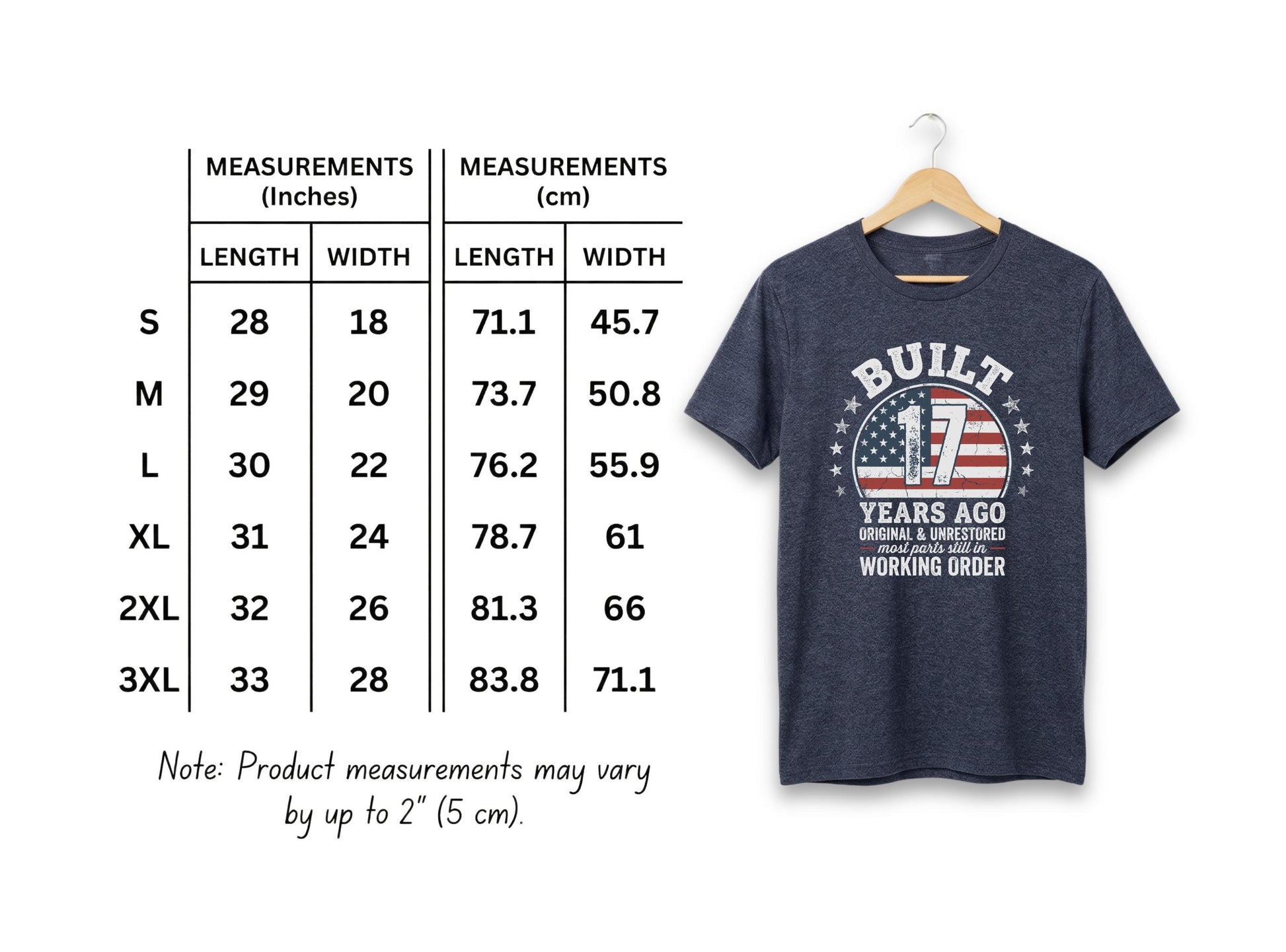 17th Birthday Shirt, Built 17 Years Ago, Funny Classic Car Unisex Cotton Tee