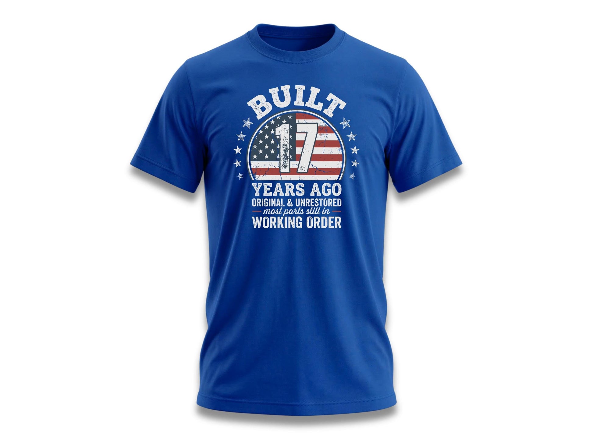 17th Birthday Shirt, Built 17 Years Ago, Funny Classic Car Unisex Cotton Tee