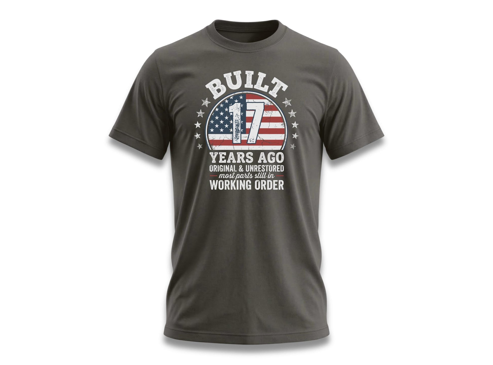 17th Birthday Shirt, Built 17 Years Ago, Funny Classic Car Unisex Cotton Tee
