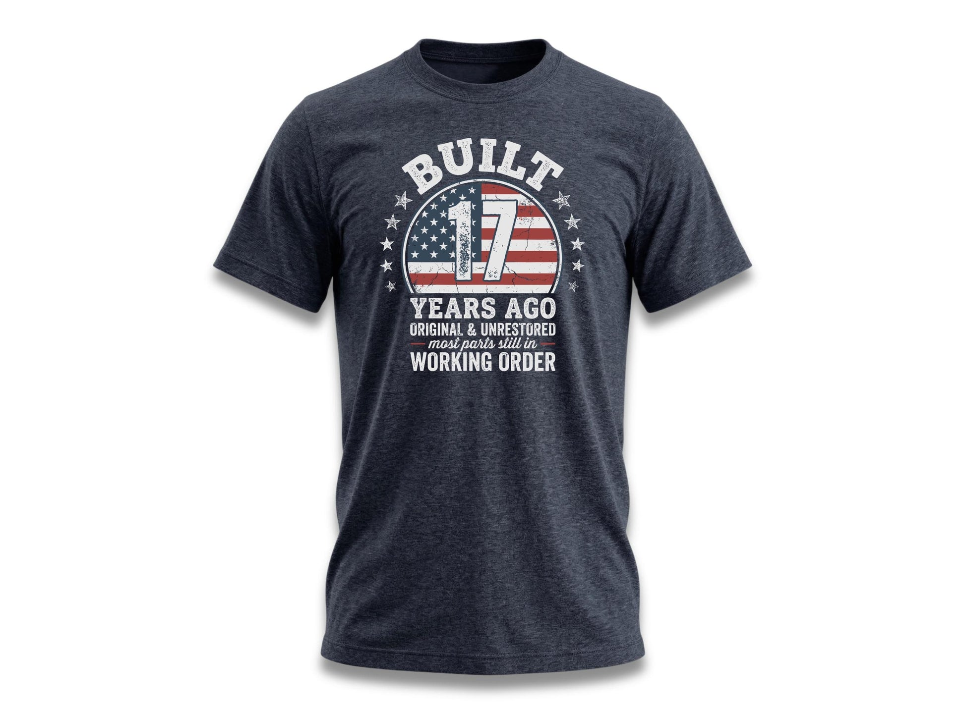 17th Birthday Shirt, Built 17 Years Ago, Funny Classic Car Unisex Cotton Tee