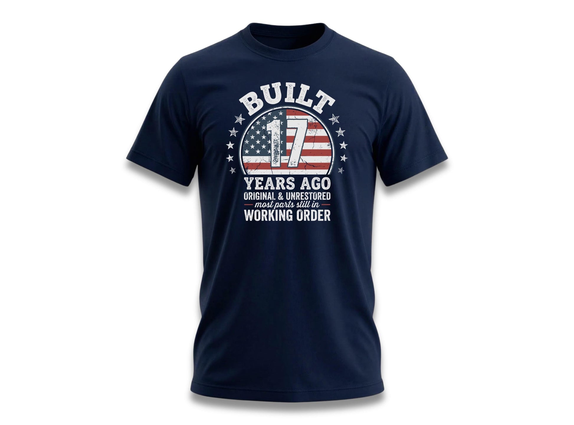 17th Birthday Shirt, Built 17 Years Ago, Funny Classic Car Unisex Cotton Tee