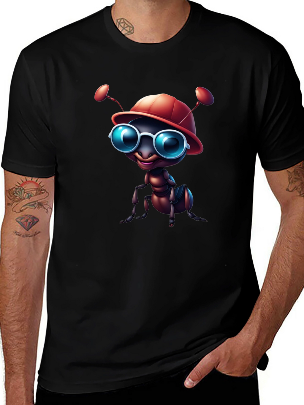 Cool Ant Graphic Tee - Black