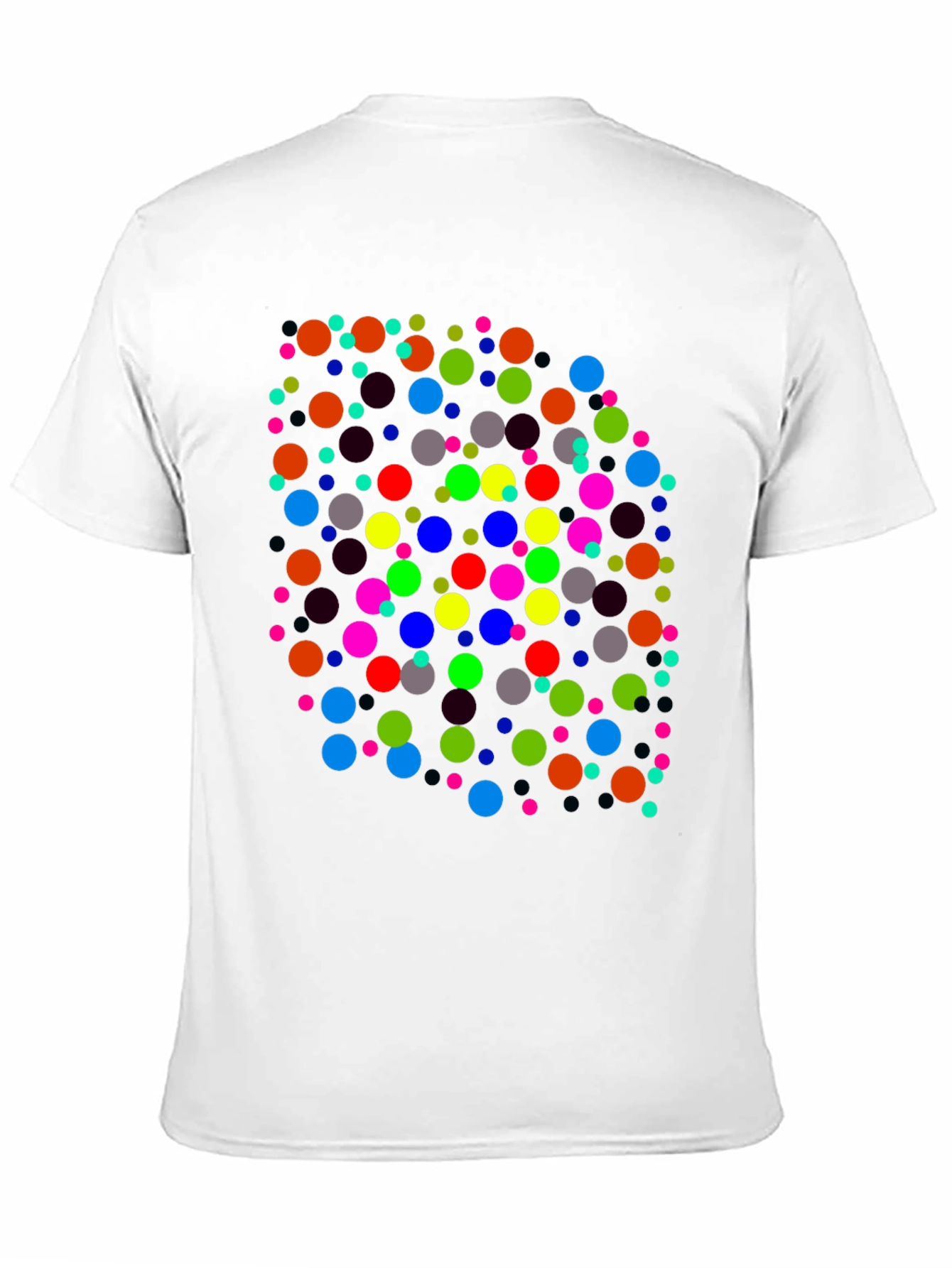 Colorful Dots Black T-Shirt