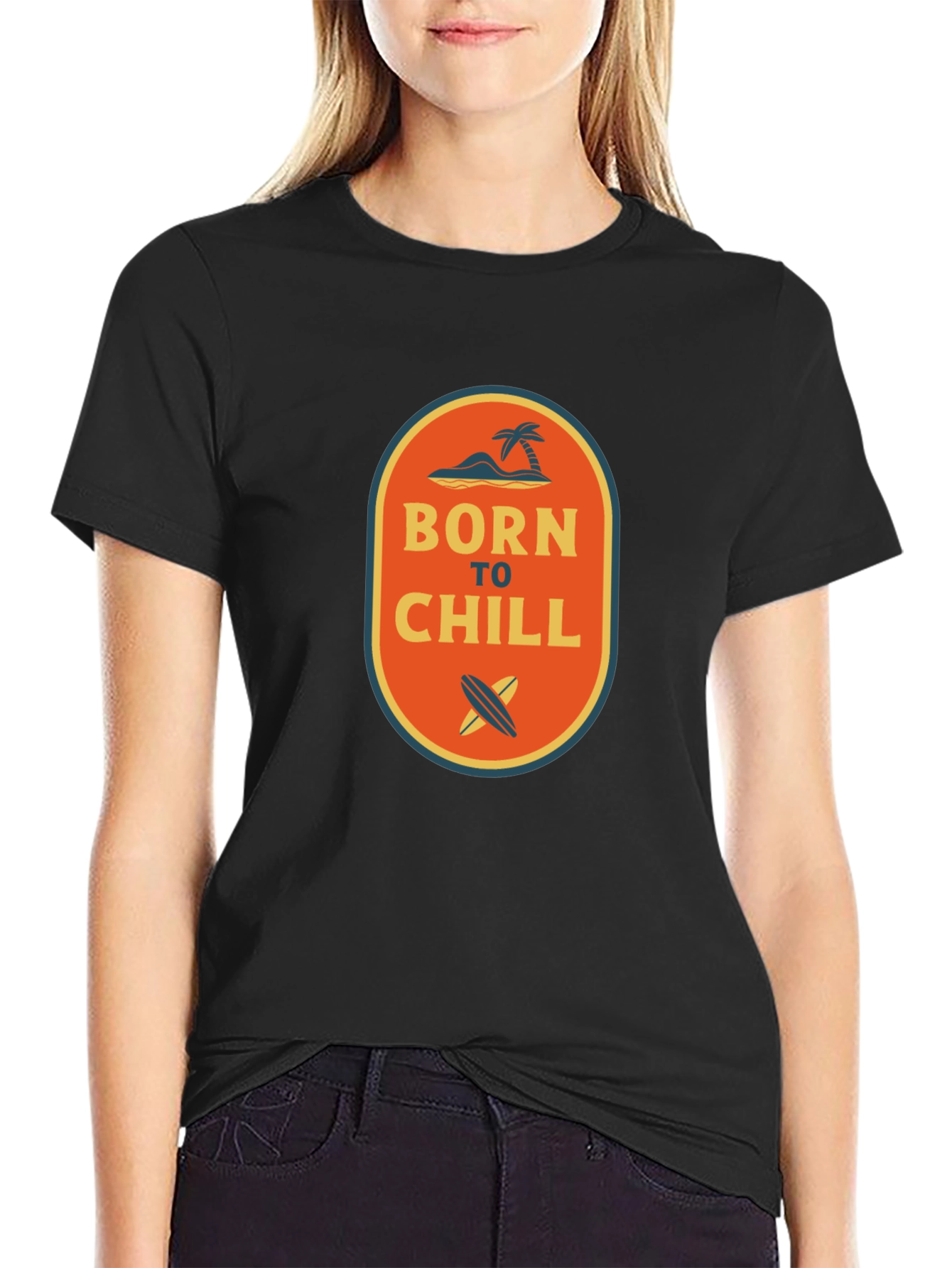 Born to Chill Graphic Tee - Mens Black T-Shirt