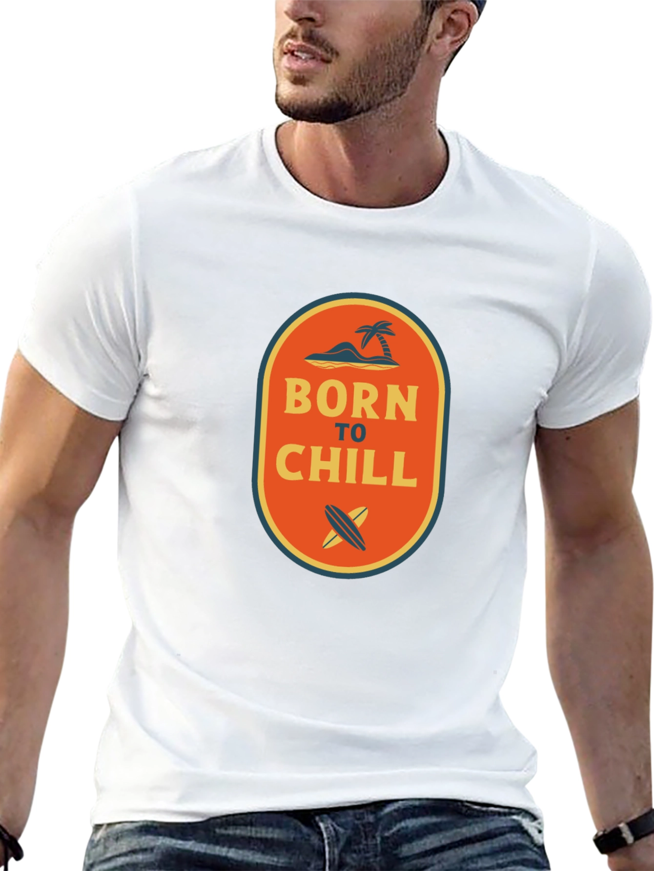 Born to Chill Graphic Tee - Mens Black T-Shirt