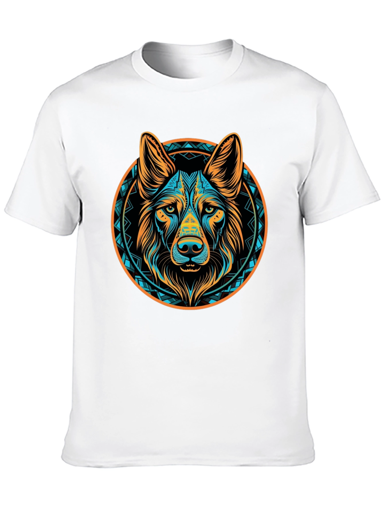Aztec Dog Graphic Tee - Black