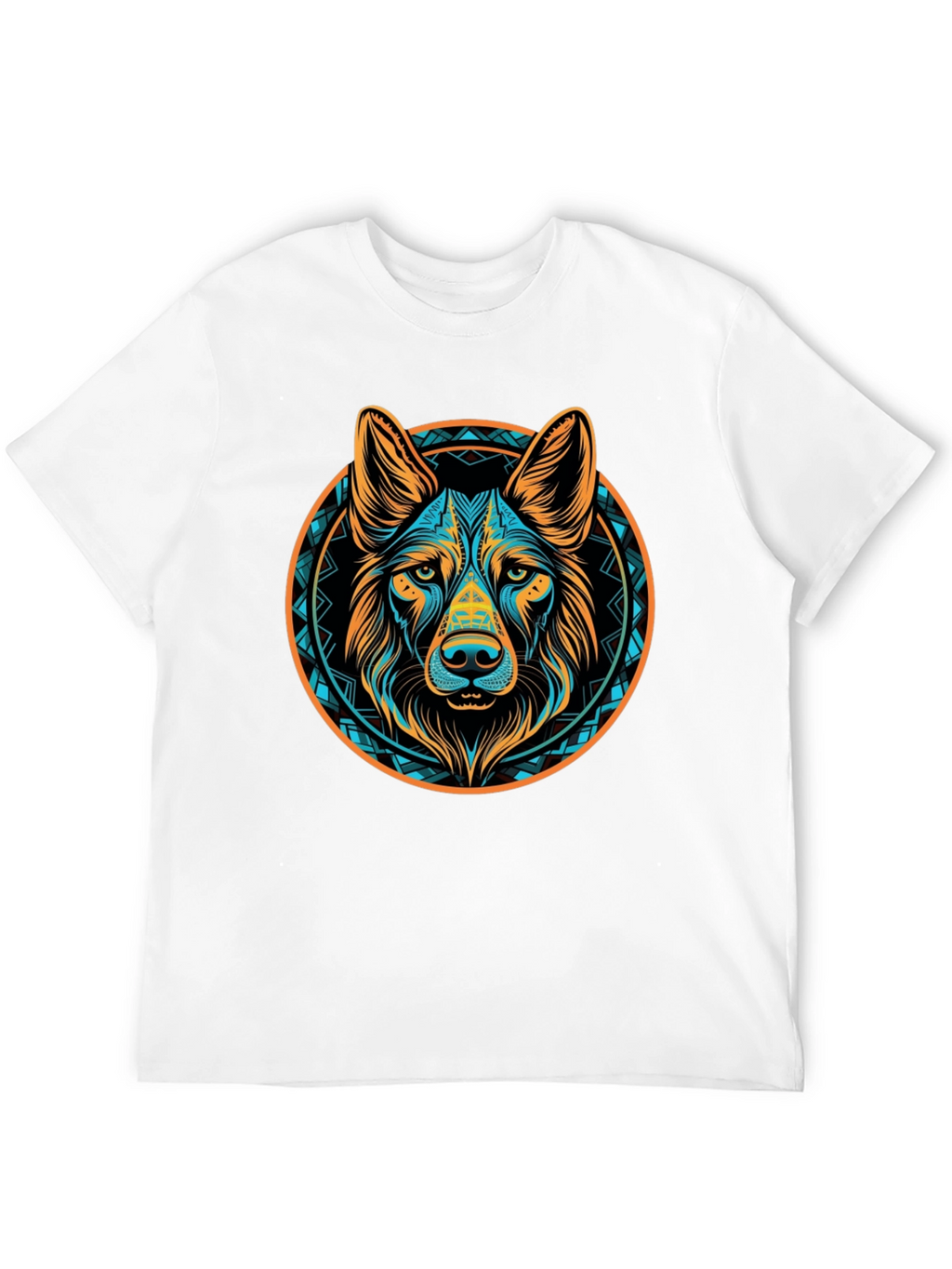 Aztec Dog Graphic Tee - Black