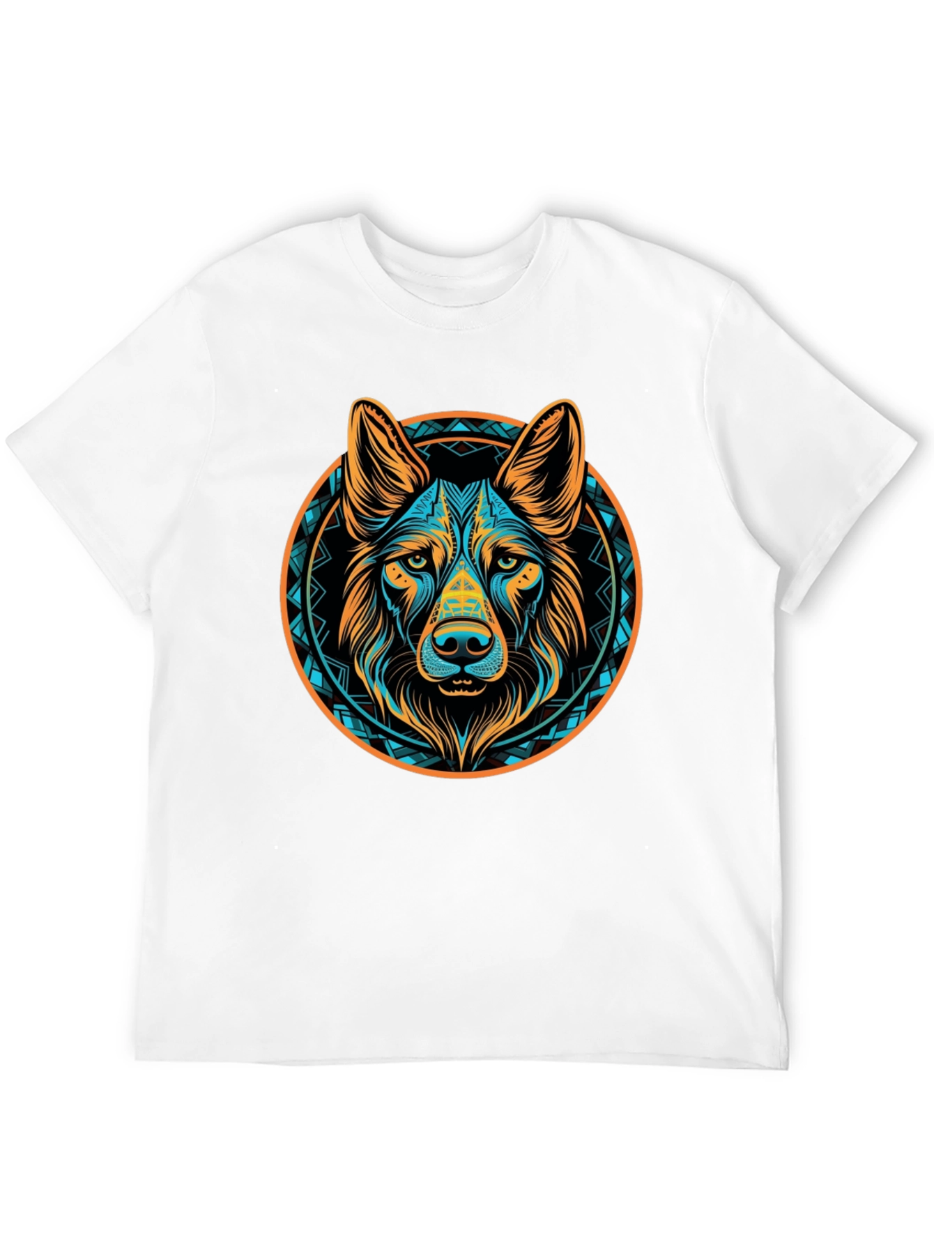 Aztec Dog Graphic Tee - Black