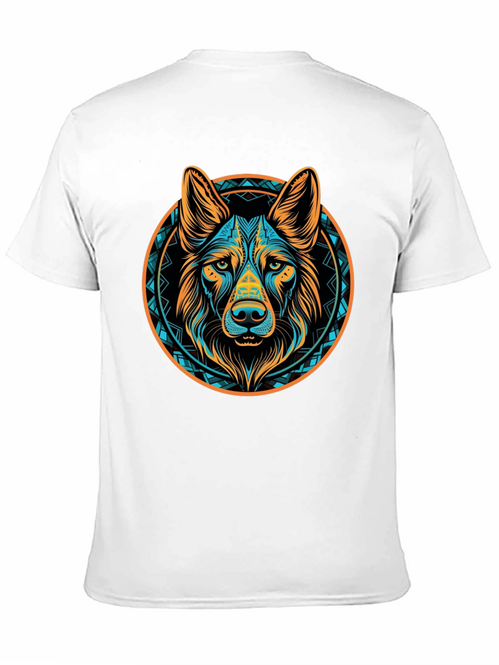 Aztec Dog Graphic Tee - Black