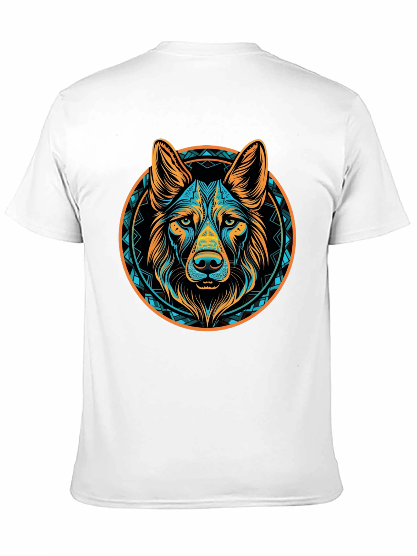 Aztec Dog Graphic Tee - Black