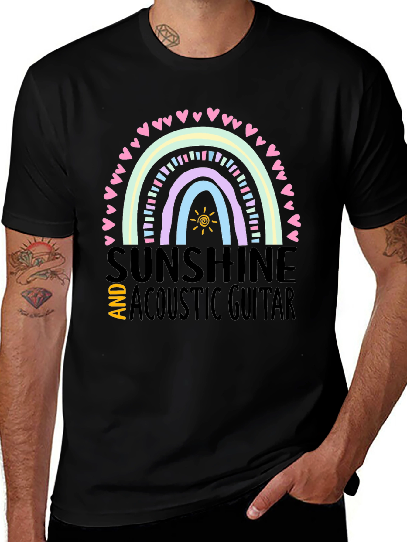 Sunshine & Acoustic Guitar Graphic Tee