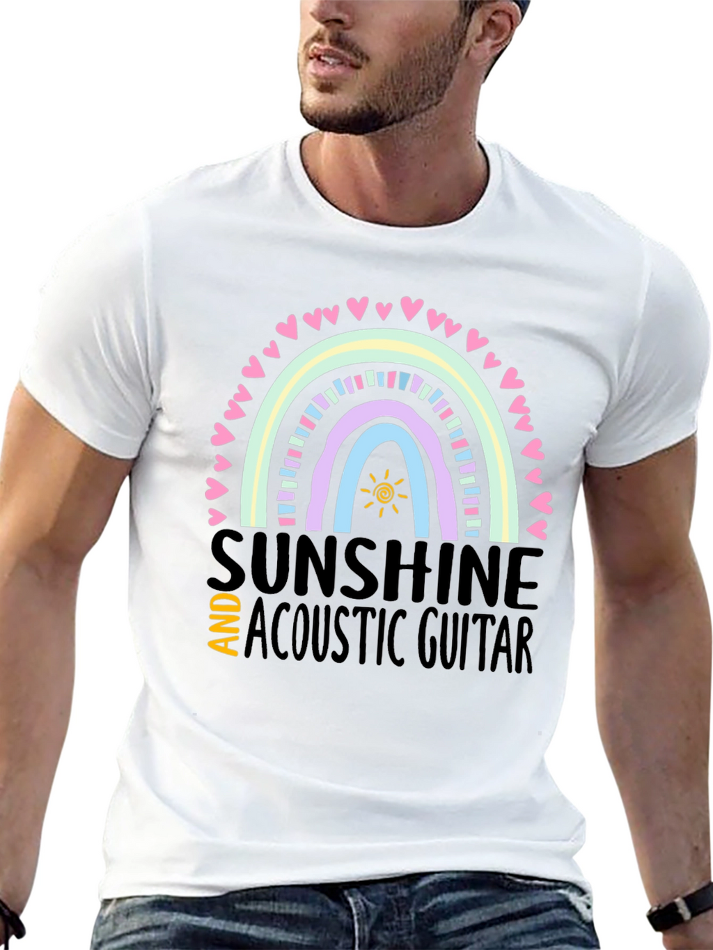 Sunshine & Acoustic Guitar Graphic Tee