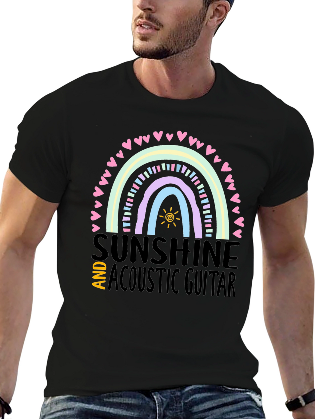 Sunshine & Acoustic Guitar Graphic Tee