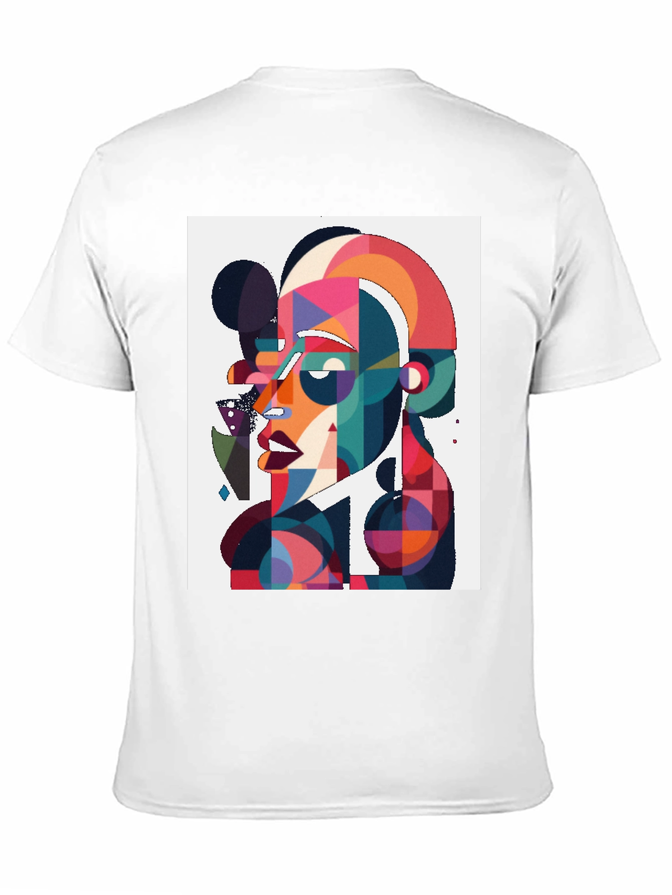 Abstract Art Graphic Tee - Black Cotton Blend