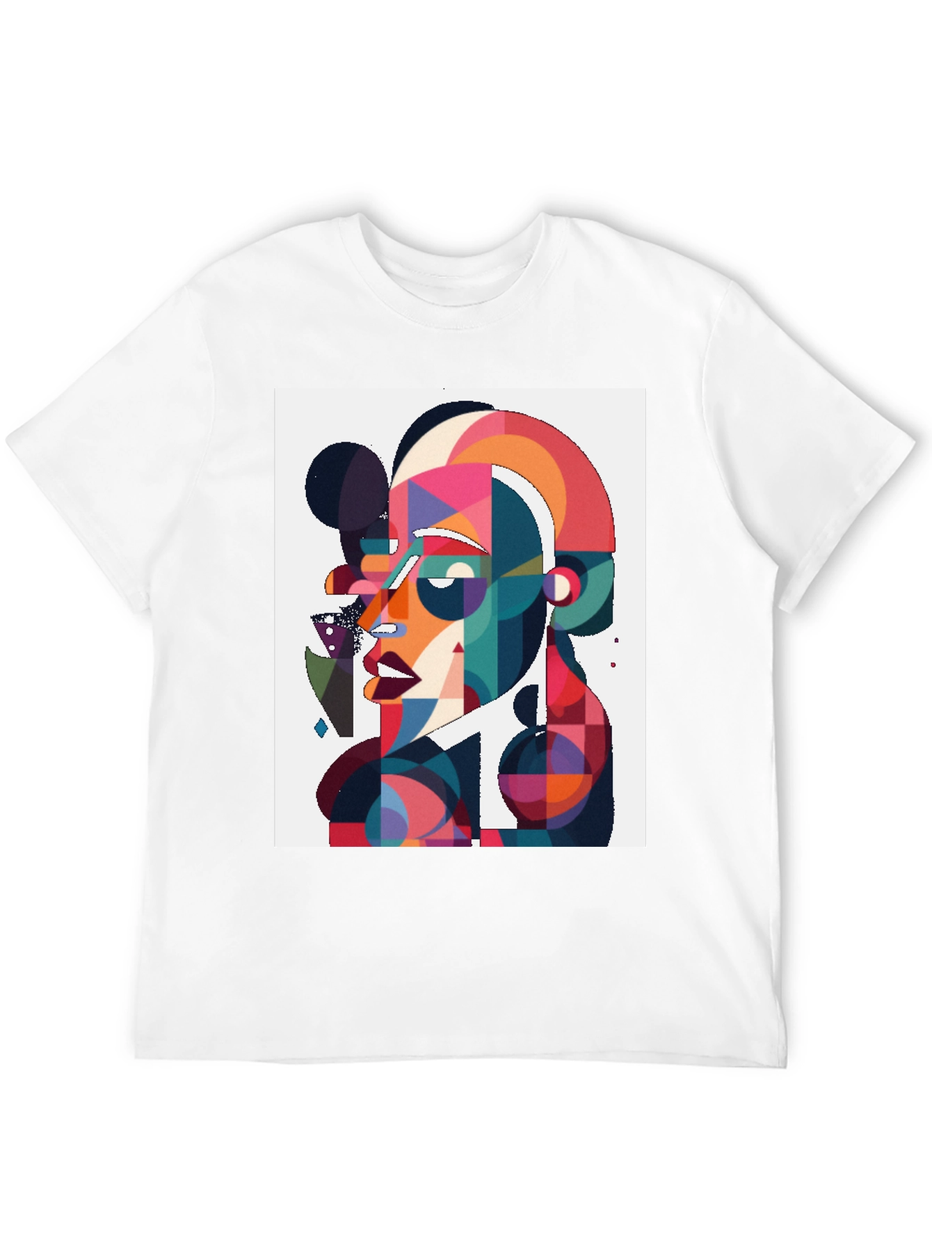 Abstract Art Graphic Tee - Black Cotton Blend