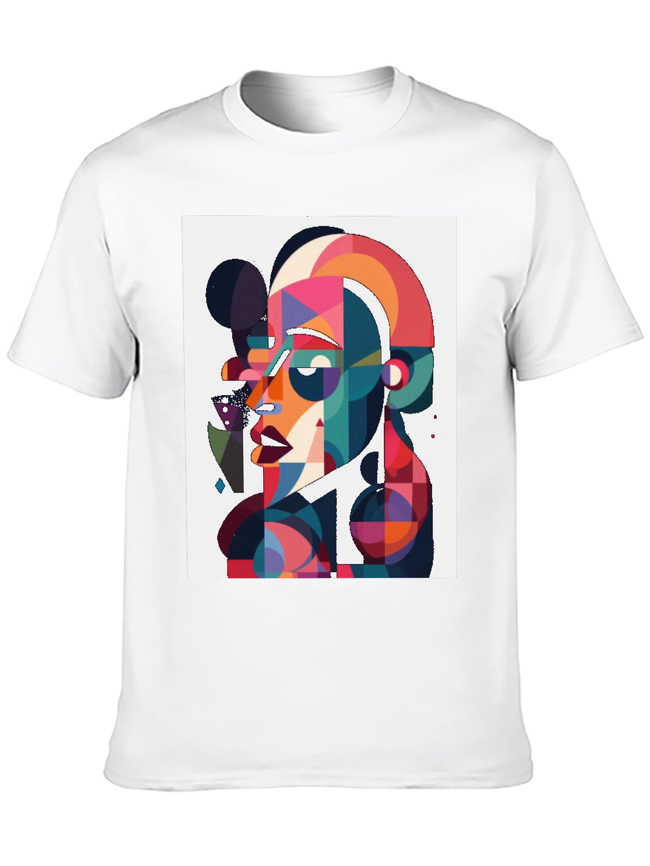 Abstract Art Graphic Tee - Black Cotton Blend