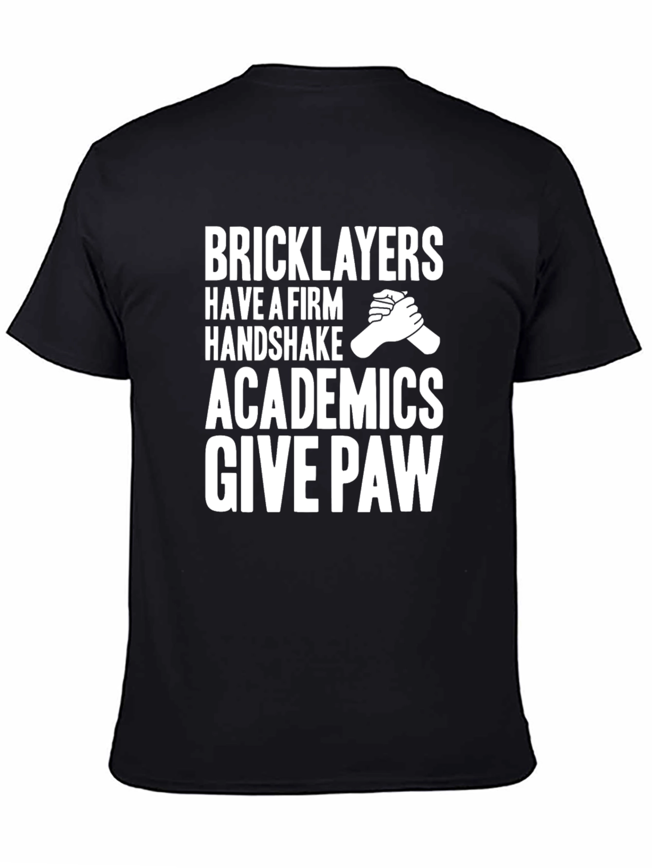 Bricklayers Handshake Graphic Tee - Funny Construction Worker Shirt