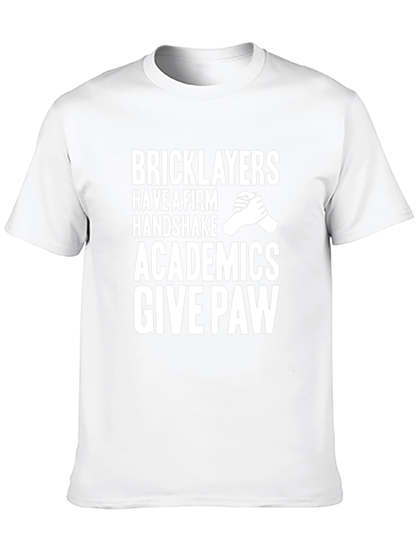 Bricklayers Handshake Graphic Tee - Funny Construction Worker Shirt