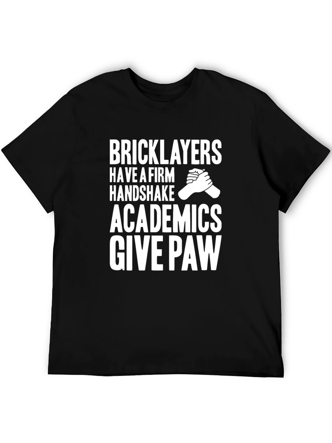 Bricklayers Handshake Graphic Tee - Funny Construction Worker Shirt