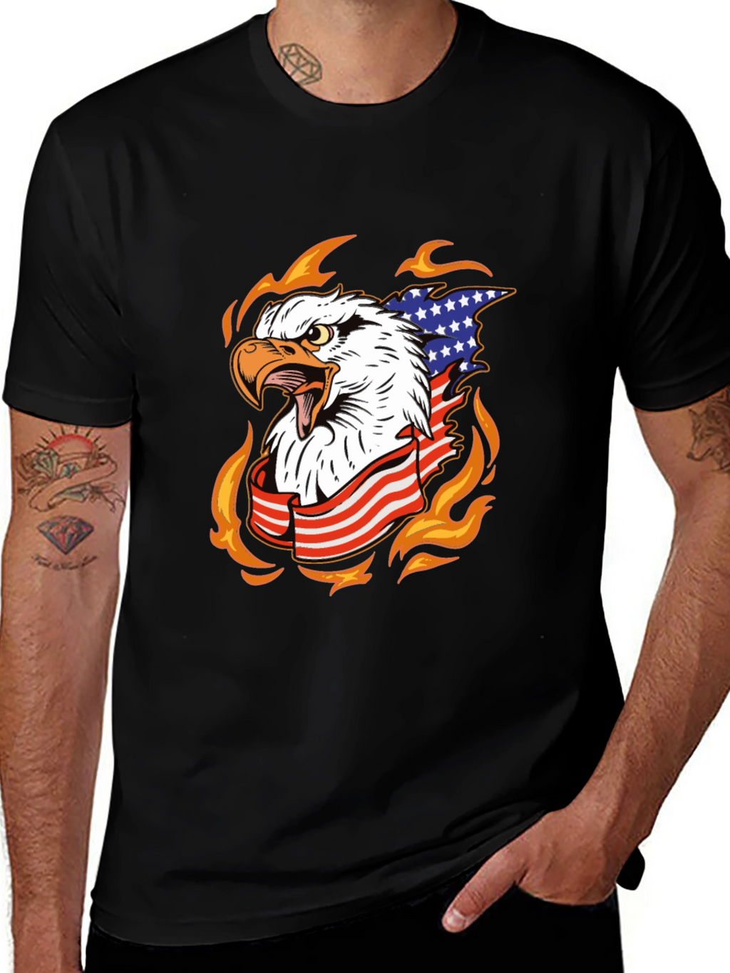 American Eagle Patriotic Graphic T-Shirt