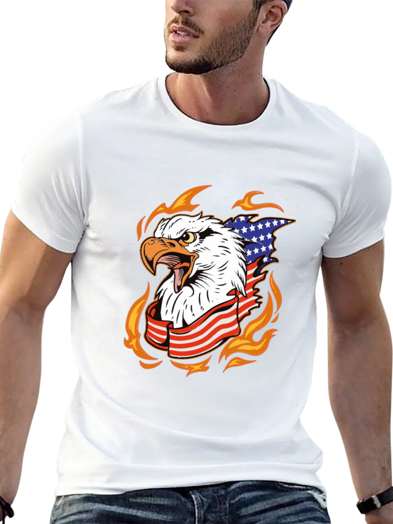 American Eagle Patriotic Graphic T-Shirt