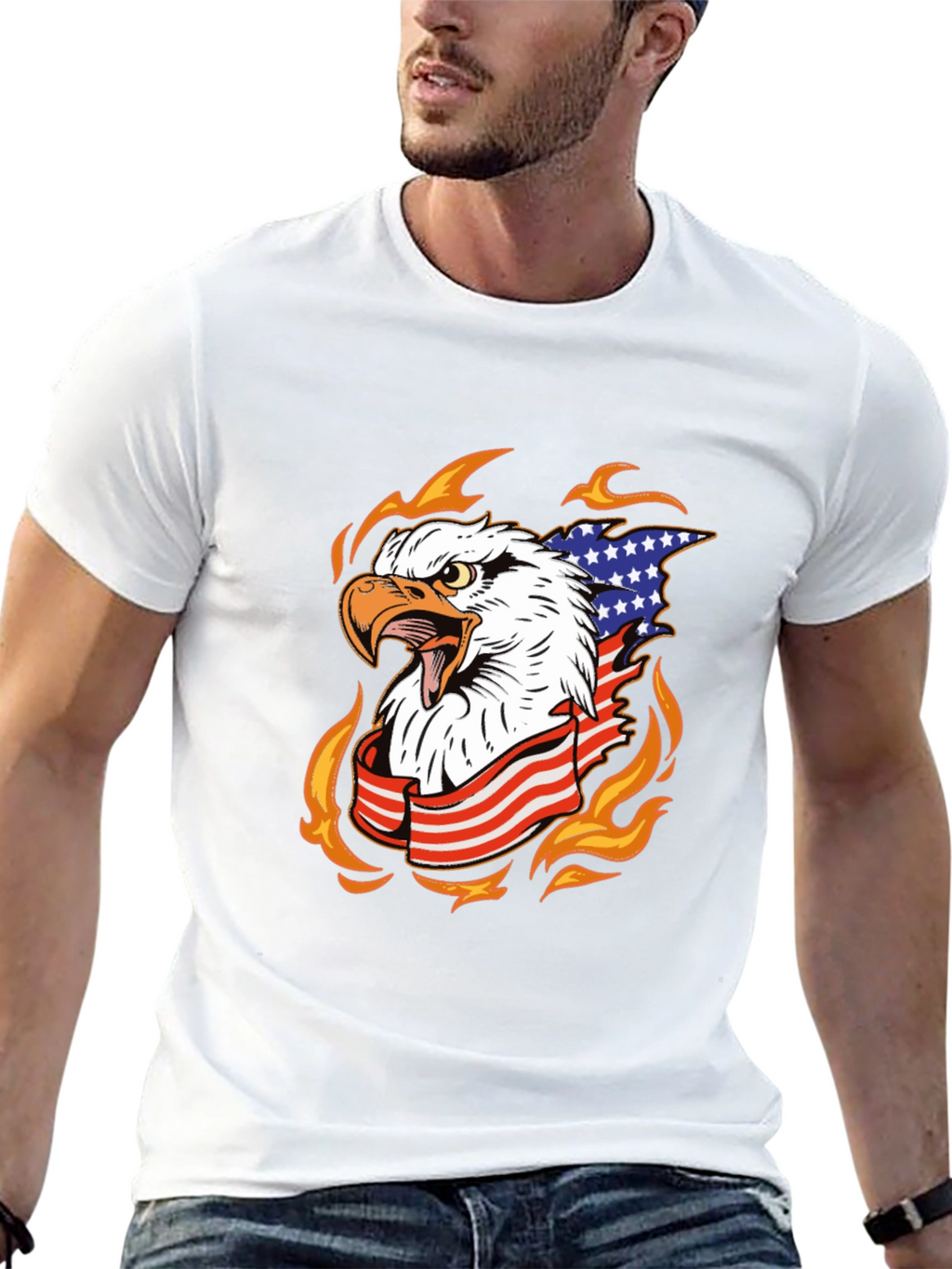 American Eagle Patriotic Graphic T-Shirt