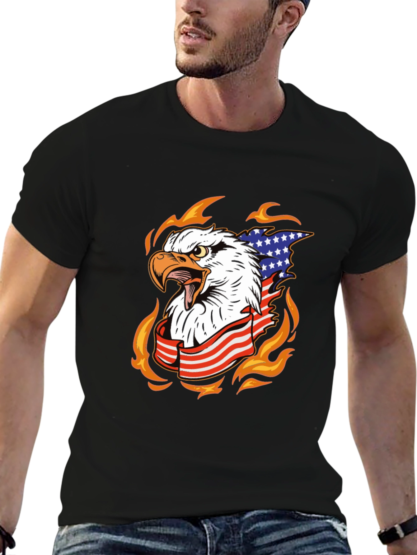 American Eagle Patriotic Graphic T-Shirt