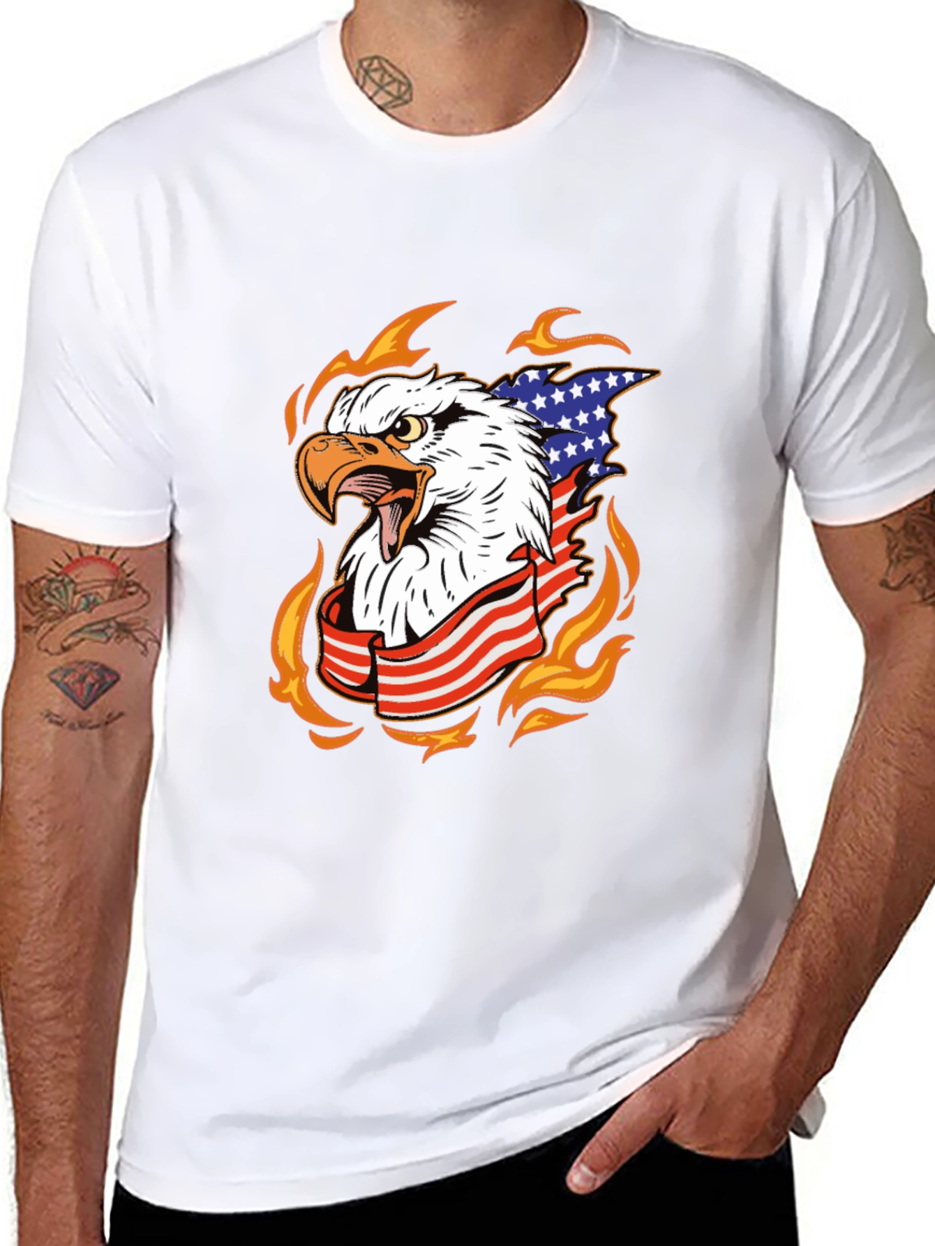 American Eagle Patriotic Graphic T-Shirt