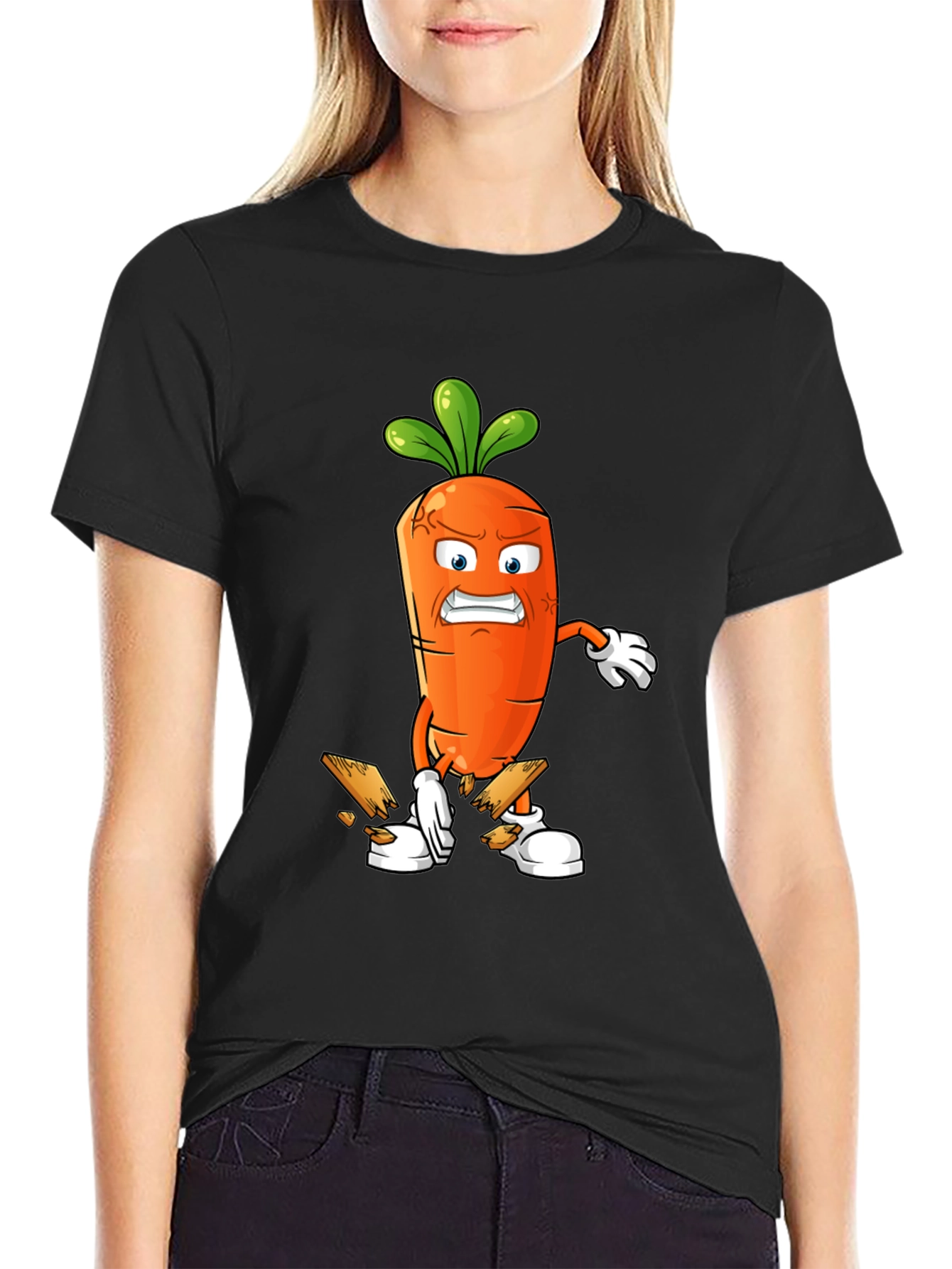 Angry Carrot Breaking Wood T-Shirt