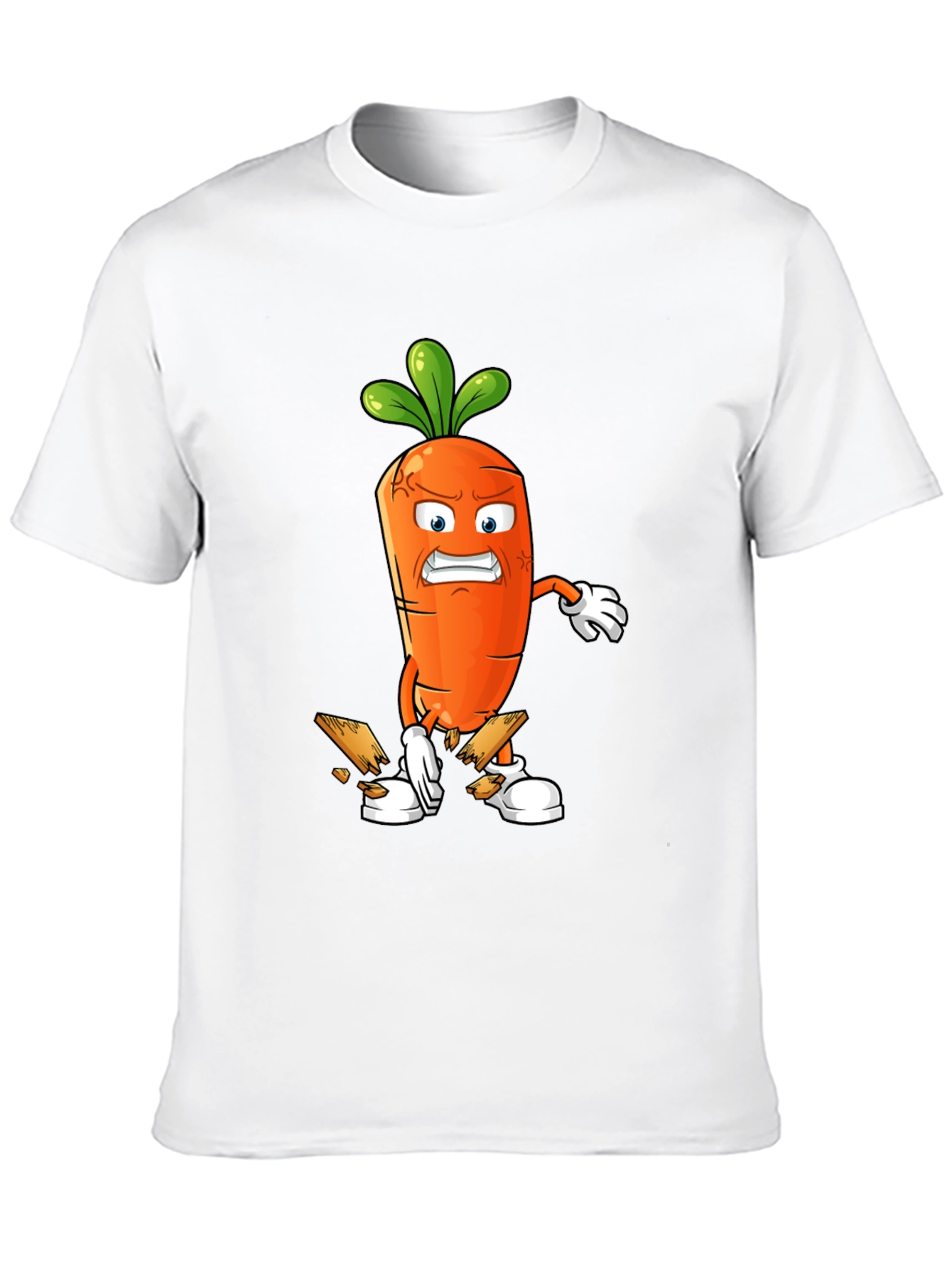 Angry Carrot Breaking Wood T-Shirt