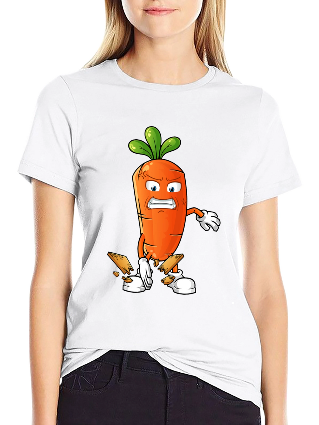 Angry Carrot Breaking Wood T-Shirt