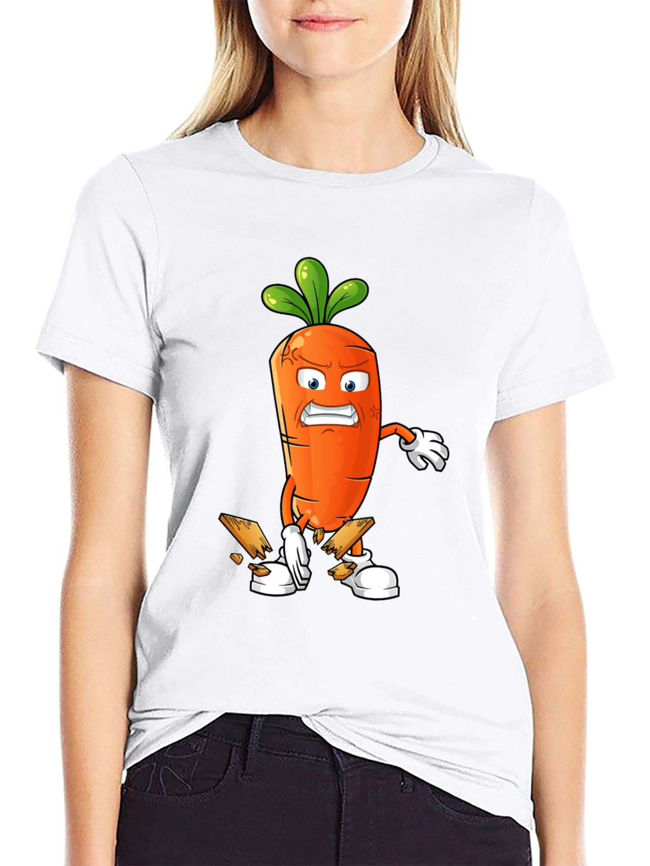 Angry Carrot Breaking Wood T-Shirt